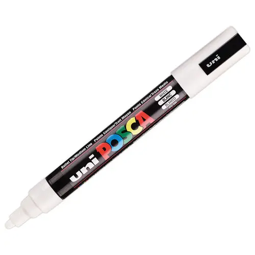 Witte verfmarker kegelpunt - Posca