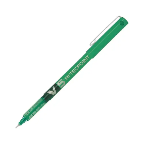 Rollerpen met naaldpunt V5 Hi-tecpoint - Fijn schrift - Groen - PILOT 