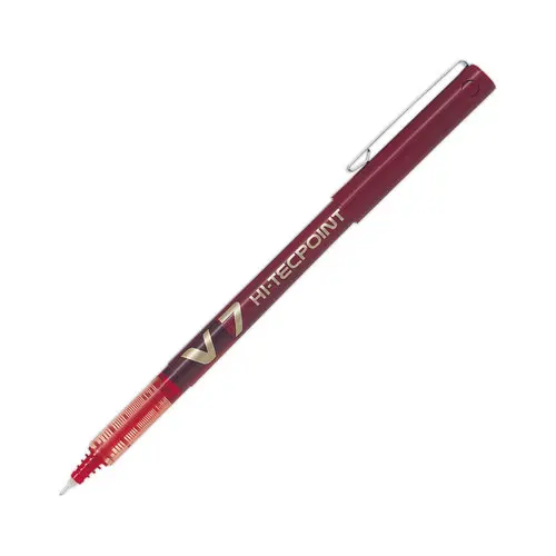 Rollerpen met naaldpunt Hi-Tecpoint V7 - Rood - PILOT