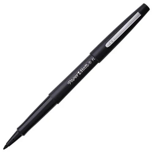 Viltstift met nylon punt Flair - Medium schrift - Zwart - PAPERMATE