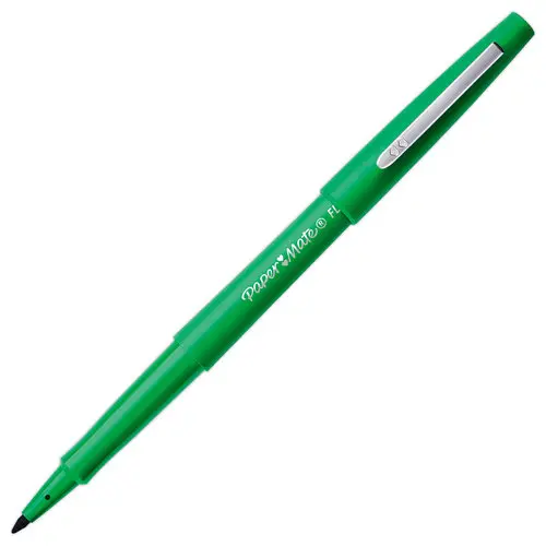 Viltstift met nylon punt Flair - Medium schrift - Groen - PAPERMATE 