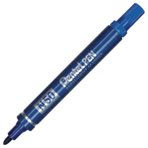 Permanente marker met ronde kogelpunt N50 - Blauw - PENTEL