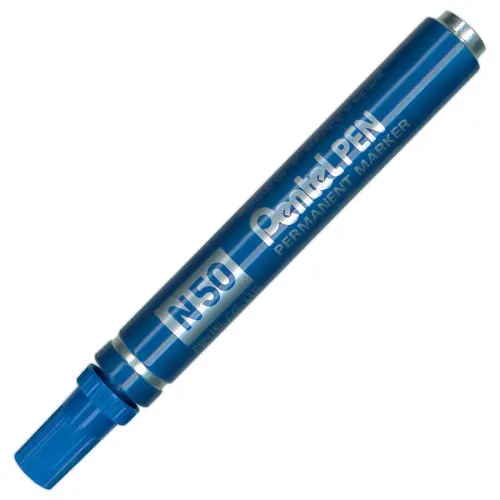 Permanente marker met ronde kogelpunt N50 - Blauw - PENTEL