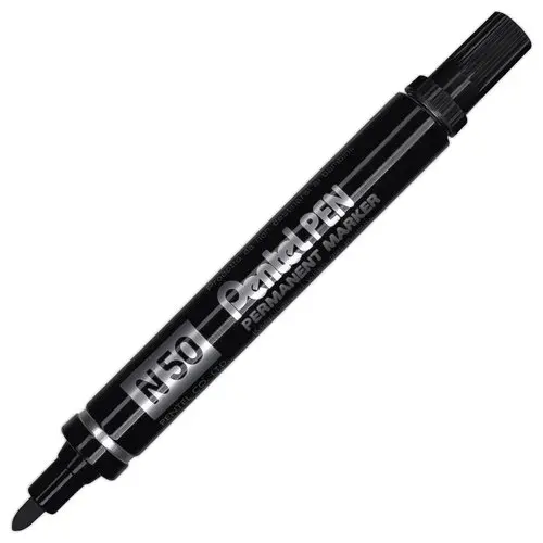 Permanente markeerstift N50 kogelpunt - Zwart - PENTEL 