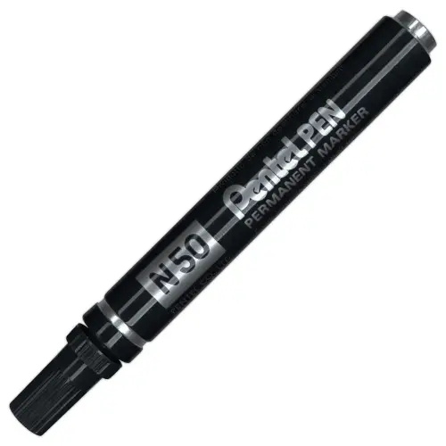 Permanente markeerstift N50 kogelpunt - Zwart - PENTEL 