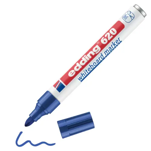 Droog uitwisbare marker  620 - Spitse punt - Blauw - EDDING 