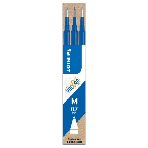 3  Navullingen voor balpen Frixion Ball en Clicker - Blauw - PILOT 