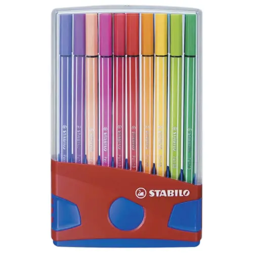 20 Viltstiften medium punt Pen 68 Colorparade - Geassorteerde kleuren - STABILO