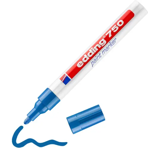 Verfmarker EDDING 750 medium punt - Blauw