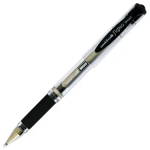 Gelbalpen Signo Broad - Breed schrift - Zwart - UNI-BALL 