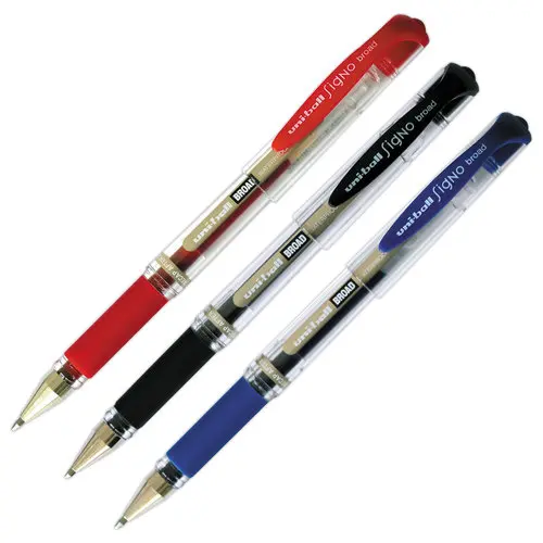 Gelbalpen Signo Broad - Breed schrift - Rood - UNI-BALL