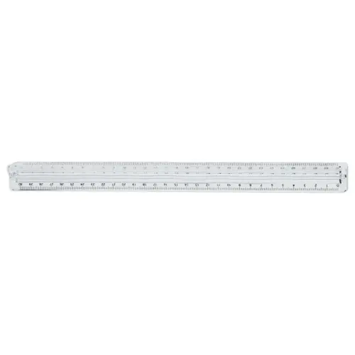 Plastic dubbele meetlat - 30 cm 