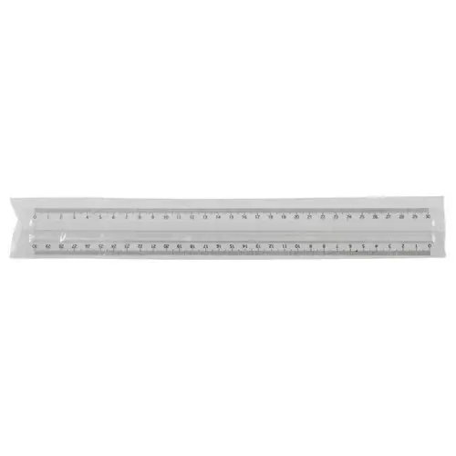 Plastic dubbele meetlat - 30 cm 