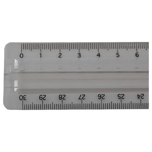 Plastic dubbele meetlat - 30 cm 