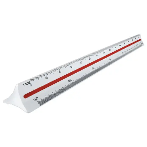 Driezijdig schaallineaal - lengte 30cm