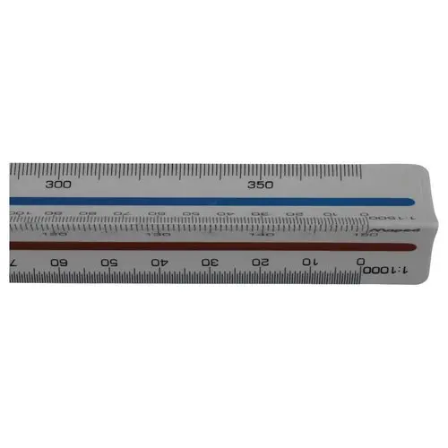 Driezijdig schaallineaal - lengte 30cm