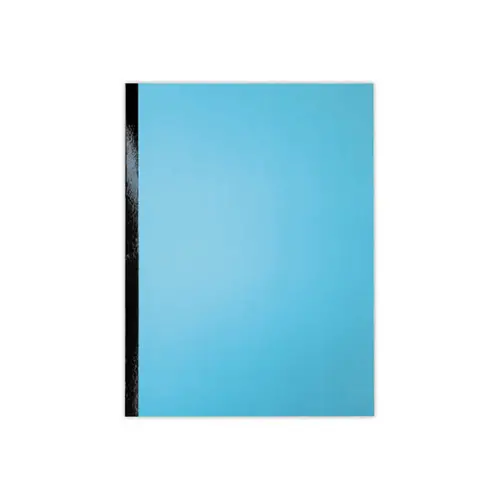 10  Mappen met brede versterkte rug - Zijvouw 3 cm - Karton 300g - Blauw 