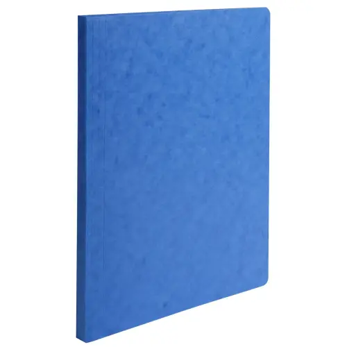 Effen map gegroefde rug - blauw - EXACOMPTA