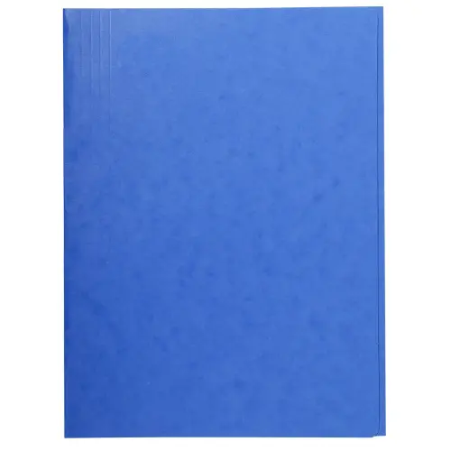 Kaartmap met 3 flappen zonder elastiek - blauw - EXACOMPTA