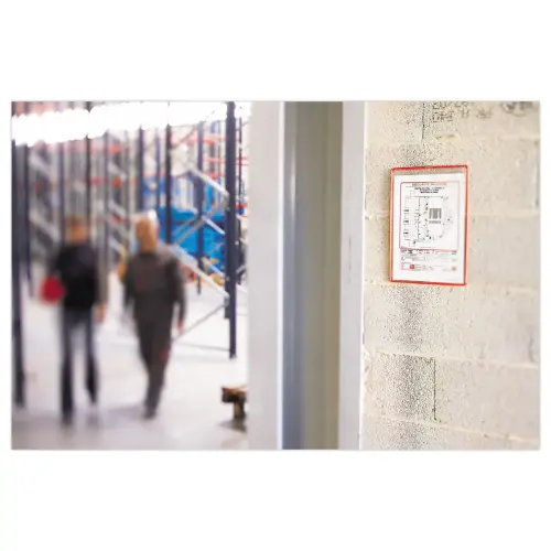 5 Hoezen met lussen om op te hangen - A4 -PVC - Diverse kleuren