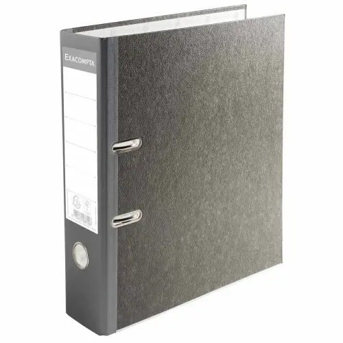 Ordner met hefboom rug 7 cm - Grijs gemarmerd - EXACOMPTA