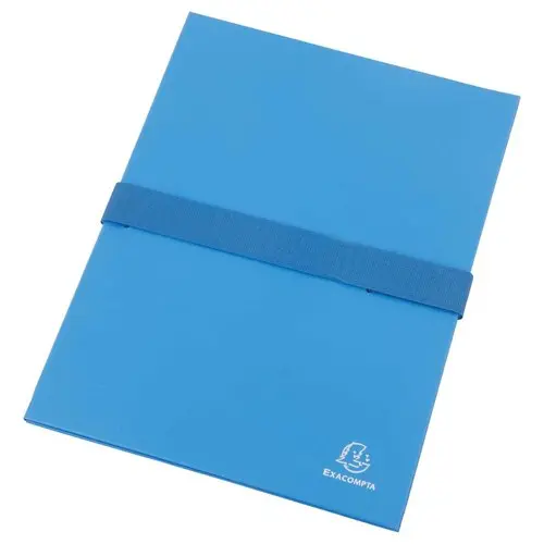 Map met klittenband en klep van Balacron - Blauw - EXACOMPTA