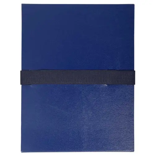 Map met klittenband en klep van Balacron - Donkerblauw - EXACOMPTA