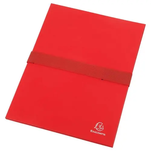 Map met klittenband en klep van Balacron - Rood - EXACOMPTA