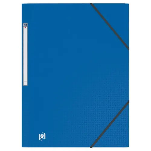 Map 3 kleppen met elastiek Memphis - Blauw - OXFORD