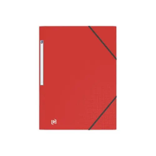 Map 3 kleppen met elastiek Memphis - Rood - OXFORD