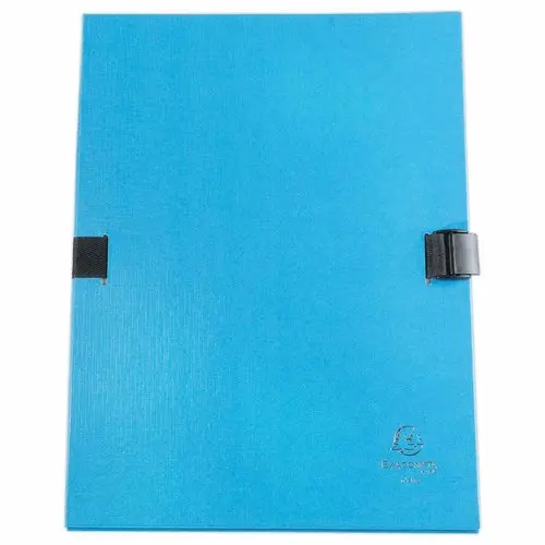 Map met canvasband  Extenclip met flap - turkoois - EXACOMPTA 