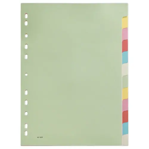 Set verdelers karton 2/10E  formaat A4 - 12 tabs 