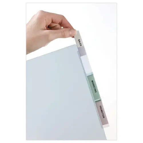 Tabbladen - A4 in polypropyleen -  6 personaliseerbare tabs 