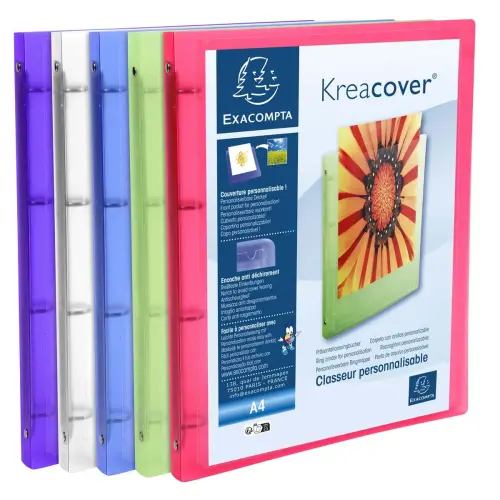 5 Mappen rug 2 cm Kreacover - personaliseerbaar - kleurassortiment