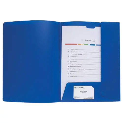 10 Blauwe mappen 2 flappen KREACOVER - personaliseerbaar
