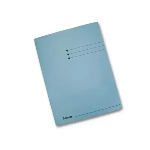 50  Kartonnen map met 3 flappen 300g - Folio-formaat blauw - ESSELTE 