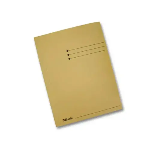 50 Kartonnen map met 3 flappen 300g - Folio-formaat beige - ESSELTE