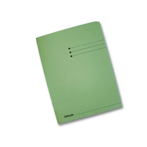 50 Kartonnen map met 3 flappen 300g - Format folio groen - ESSELTE