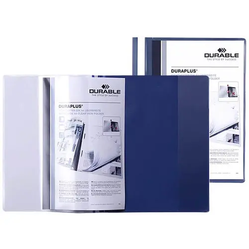 Personaliseerbare snelhechtmappen Duraplus - Blauw - DURABLE