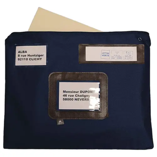 Posttas 42 x 32 cm - blauw - ALBA