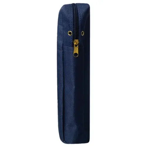 Blauwe posttas in polyester met zijvouw B 42 x D 5 x H 32 cm