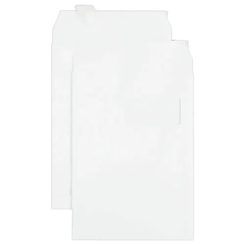 200  Akte-enveloppen kraft wit 229x324mm,venster 50x100 mm, zijvouw 30mm 