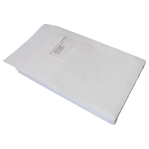 200  Akte-enveloppen kraft wit 229x324mm,venster 50x100 mm, zijvouw 30mm 