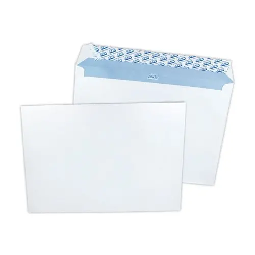 250  Witte enveloppen 90g GPV 162x229mm siliconestrook zonder venster 