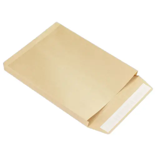250 Omslagen met zijvouw in bruin kraft 120g - 229x324mm zonder venster