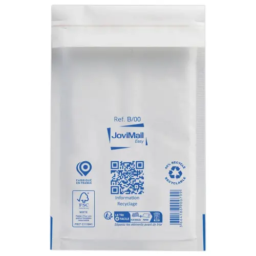 10  Witte luchtkussenenveloppen - 120x210 mm - Stripseal 