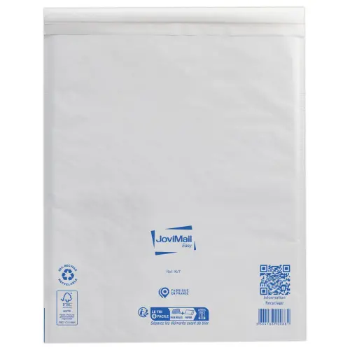 10 Luchtkussenenveloppen in wit kraftpapier 350 x 470 mm
