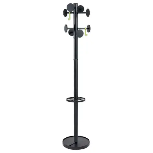Kapstok Stan - 8 haken - Zwart - ALBA