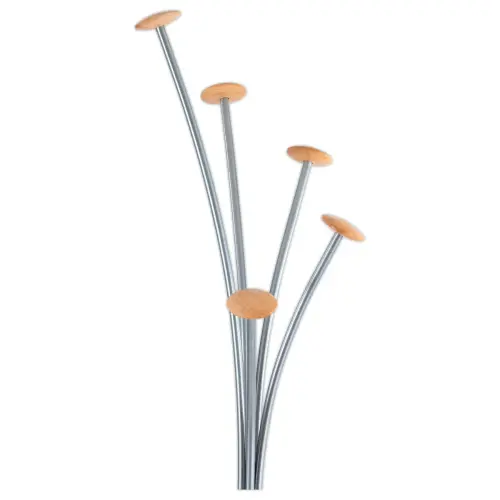 Festy kapstok - 5 hangers - Zilver - ALBA
