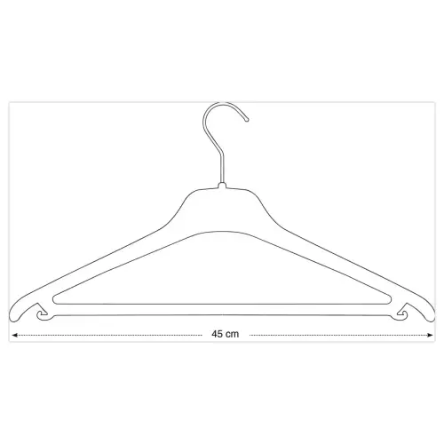20  Zwarte standaard kleerhangers 